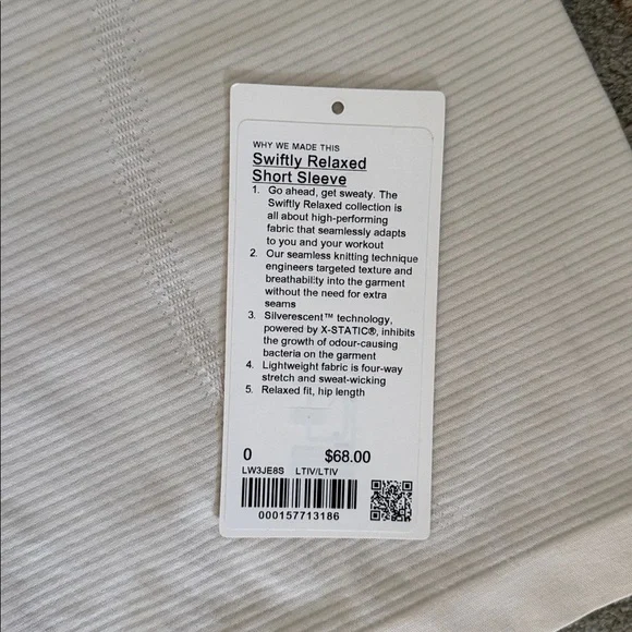 lululemon athletica Cream Short Sleeve Ribbed Tee - Picture 4 of 7